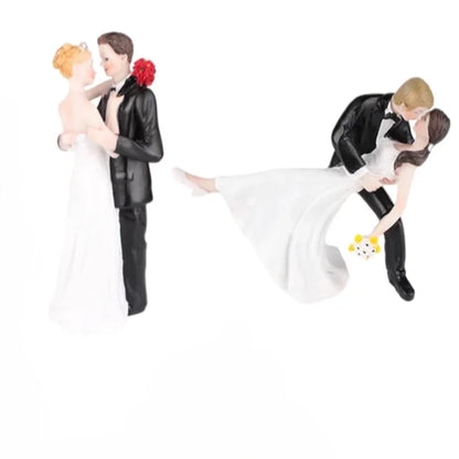 Humorous Wedding Couple Cake Figurine