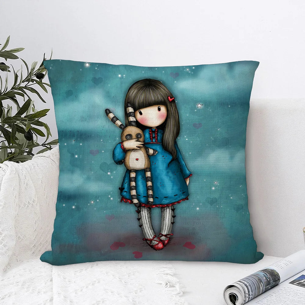 Santoro Gorjuss Plush Pillow Cover – Double‑Sided Decorative Cushion Case