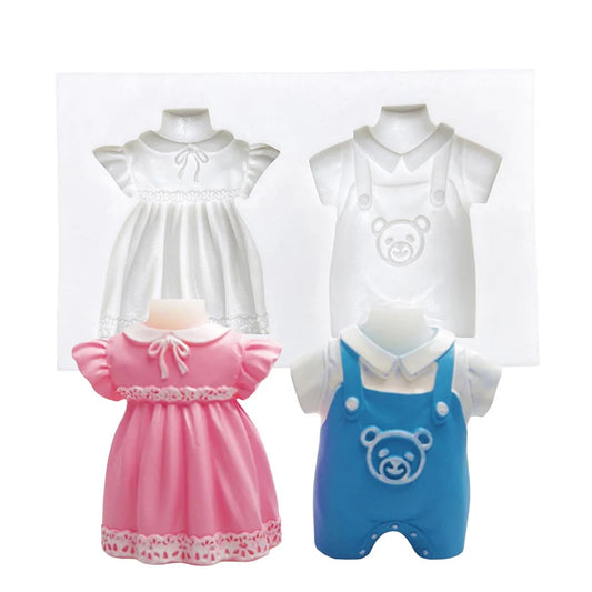 Baby Clothe Skirt Silicone Mold Sugarcraft Chocolate Cupcake Baking Mold Resin Fondant Cake Decorating Tools