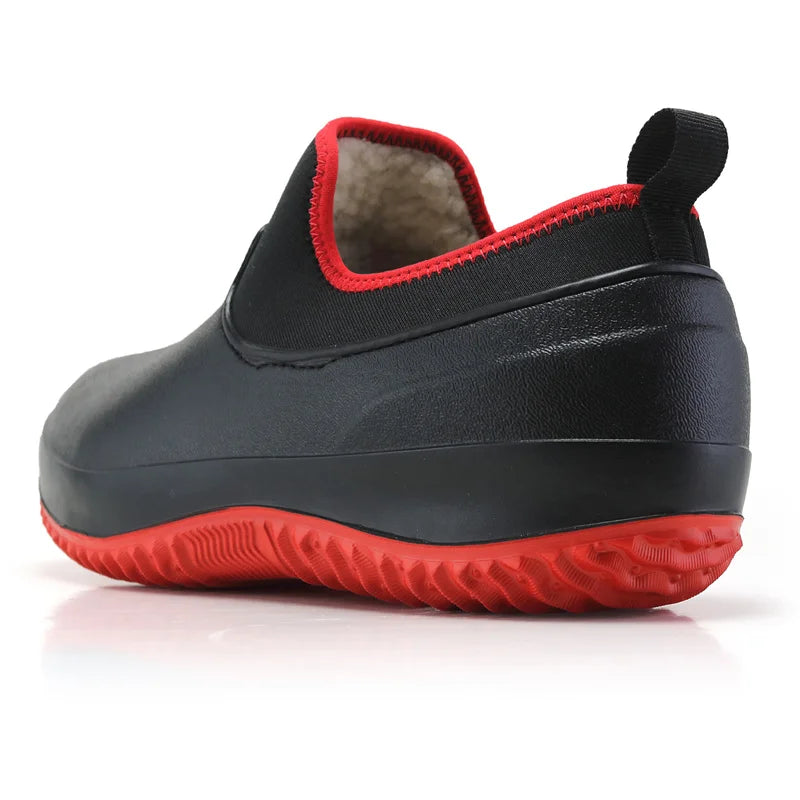 Mens Kitchen Working Shoes Non-slip Waterproof Chef Shoes Casual Unisex Work Shoes Water Shoes Rain Cotton Boots Plus Size 35-47