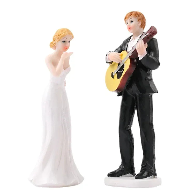 Humorous Wedding Couple Cake Figurine