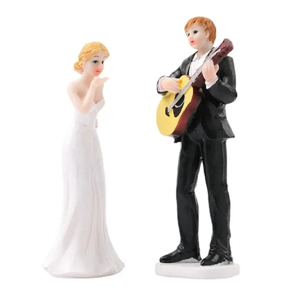 Humorous Wedding Couple Cake Figurine