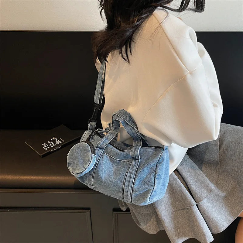 Women’s Denim Shoulder & Crossbody Tote