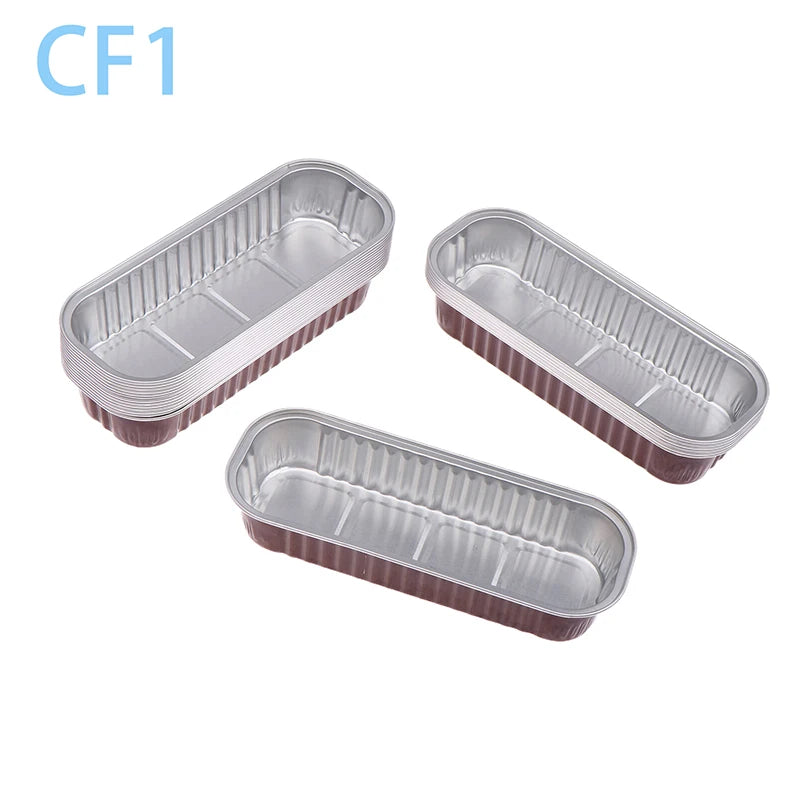 10‑Pack Mini Loaf Pans (With/Without Lids) – 6.8oz Aluminum Foil Bread & Muffin Containers