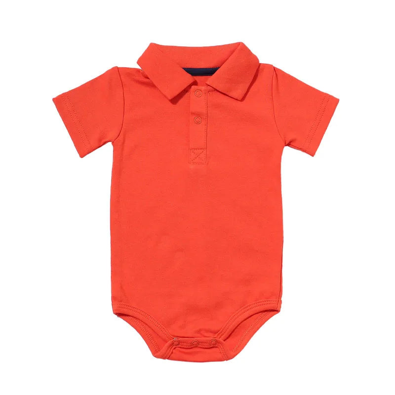 Summer Baby Boy Rompers Turn-down Collar For 0-2Y Toddlers