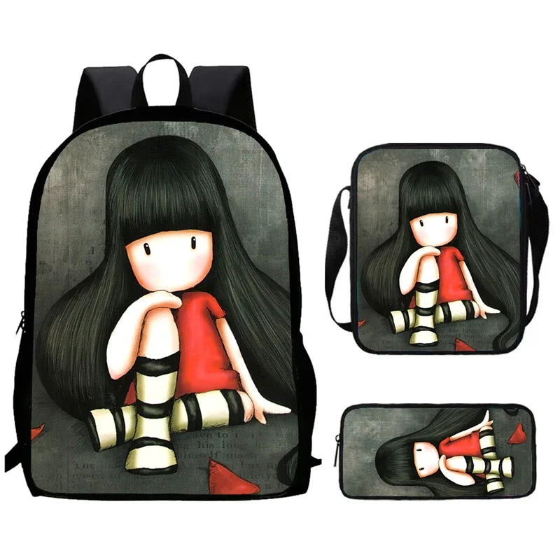 Santoro Gorjuss Kids School Backpack Set – Lightweight Backpack, Shoulder Bag & Pencil Case