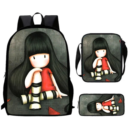 Santoro Gorjuss Kids School Backpack Set – Lightweight Backpack, Shoulder Bag & Pencil Case