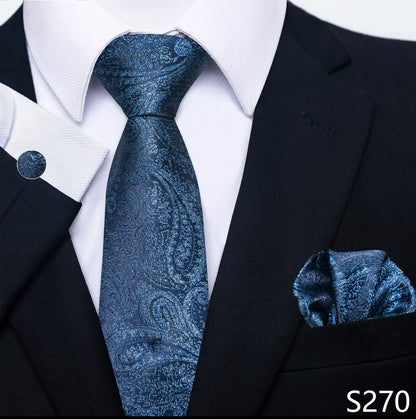 Silk Tie Pocket Squares Necktie Suit Accessories