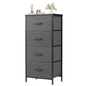 4‑Drawer Fabric Cabinet – Wood Top, Steel Frame