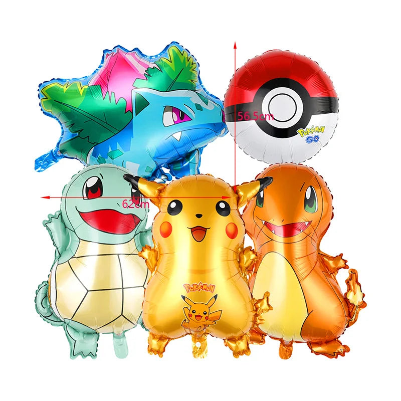 Classical Pikachu Birthday Party Decoration Set (Backdrop · Balloons · Tableware · Kids Event Supplies)