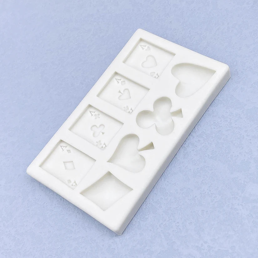 Poker Silicone Sugarcraft Mold Resin Tools Cupcake Baking Mould Fondant Cake Decorating Tools