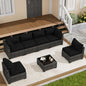 7‑Piece Wicker Patio Conversation Set – Custom Sectional Sofa