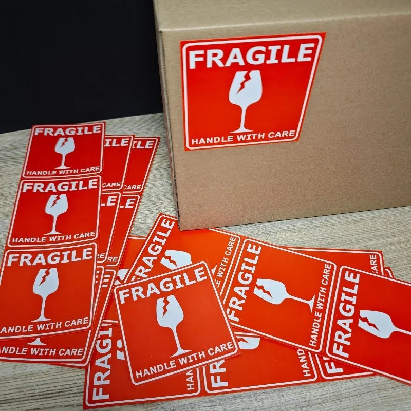 50/100PCS Fragile Stickers The Goods Please Handle with Care Warning Labels