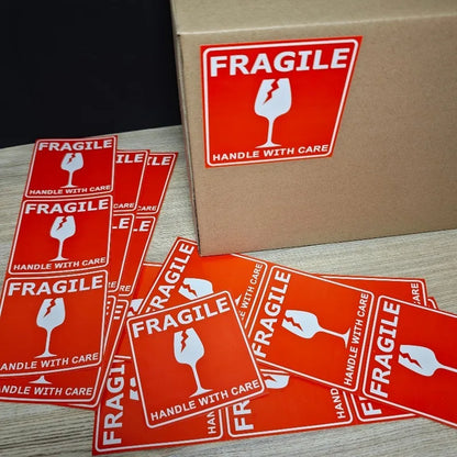 50/100PCS Fragile Stickers The Goods Please Handle with Care Warning Labels