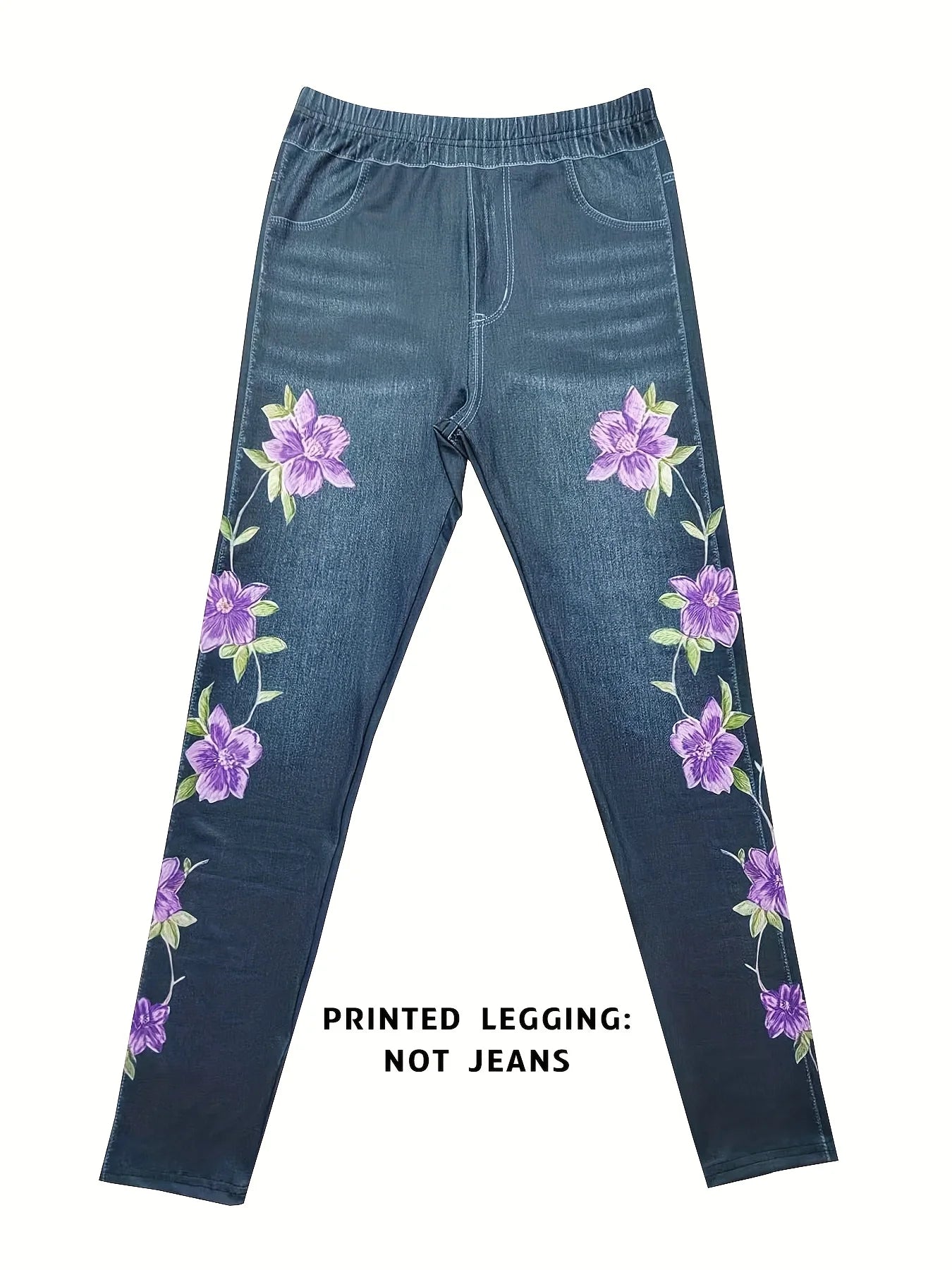 Women’s Faux Denim Print Leggings