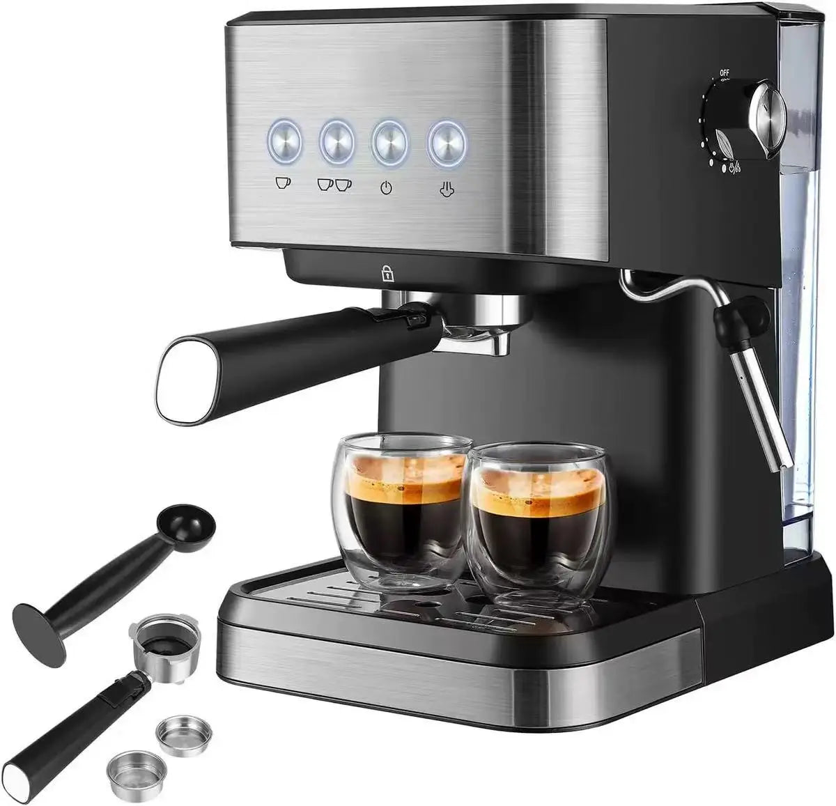 Professional Barista Espresso Machine – 110/220V with Automatic Milk Frother