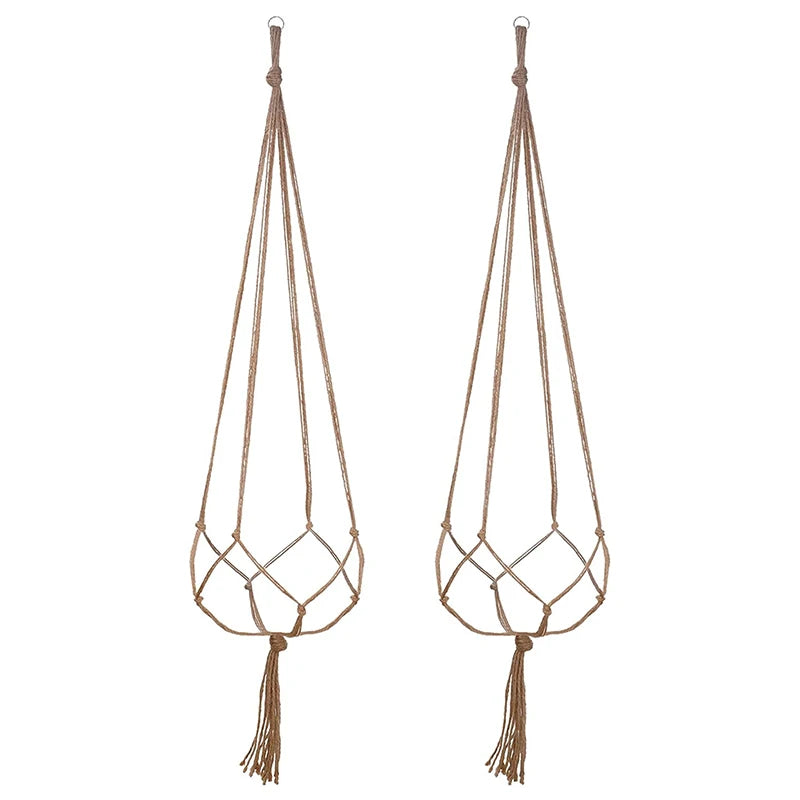 Hanging Plant Pot Hanging Basket Vases with Hook Creative Macrame Suspension Plant Planters for Hanging  Flower Pot Net