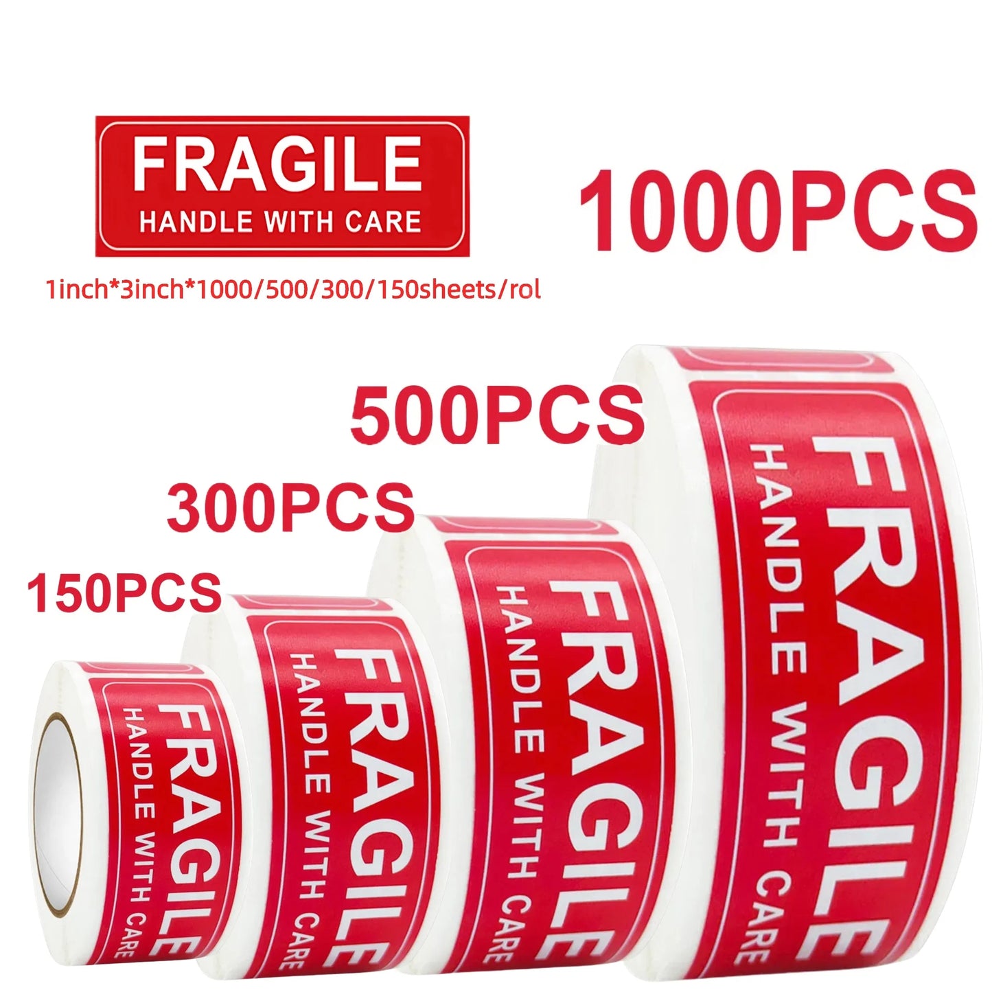 Fragile Stickers Please Handle with Care-Fragile-Thank You Warning Fragile Stickers Permanent Adhesive for Shipping Moving