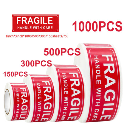Fragile Stickers Please Handle with Care-Fragile-Thank You Warning Fragile Stickers Permanent Adhesive for Shipping Moving