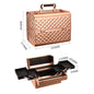 Three‑Layer Portable Cosmetic Storage Case (Waterproof · Metallic · Urban Simplicity)