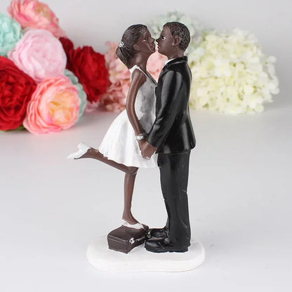 Humorous Wedding Couple Cake Figurine