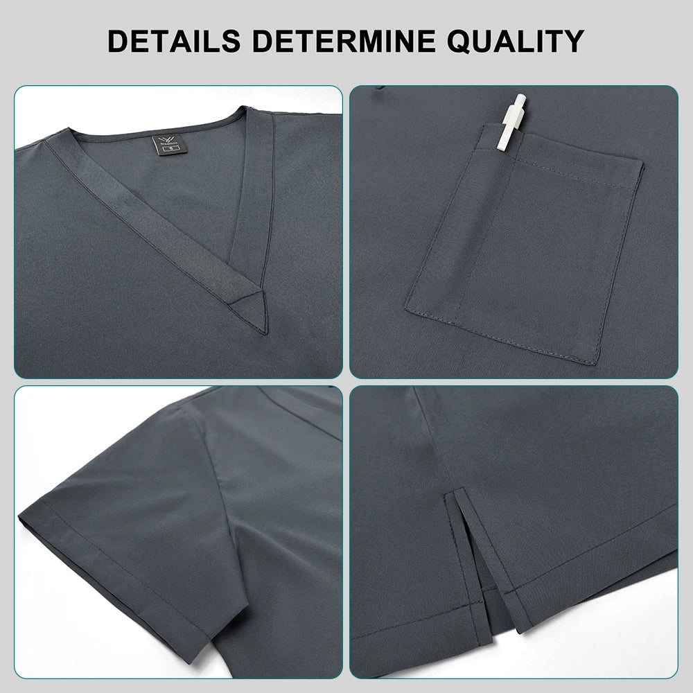 Wholesale Nurse Uniform Set Doctor Nurses Dental Hospital Uniforms Joggers Pants Sets Beauty Spa Nursing Articles Scrub Workwear