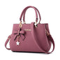Elegant Floral Shoulder Bag (6 Colors, PU Leather, Sweet Bowknot Crossbody Tote)