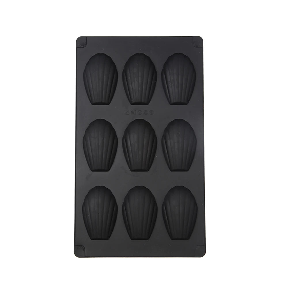 1/2‑Pack Silicone 9‑Cavity Madeleine Mold