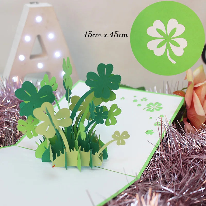 3D Pop Up Flower Greeting Cards Wedding Card Anniversary Thanksgiving Valentines Day Birthday Gift Thank You Card Handmade Cards