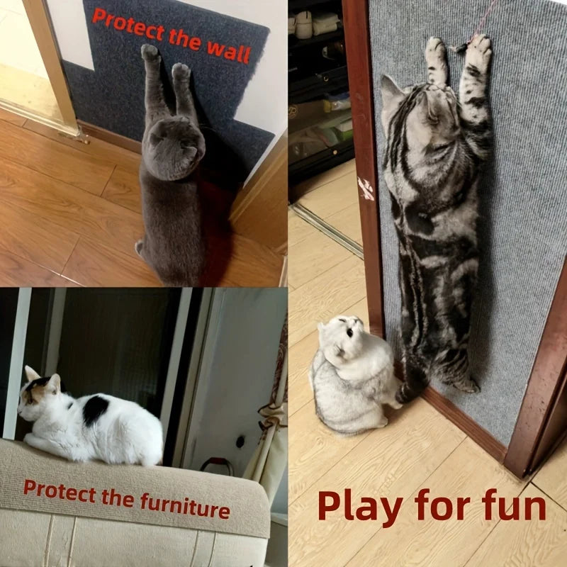 Wall Mounted Cat Scratching Pad Non slip Self adhesive Cat Scratching Board- Furniture Protector
