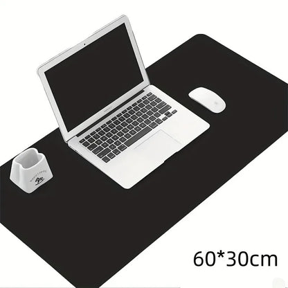Large 600×300mm PU Leather Desk Protector – Waterproof Office Keyboard Pad & Gaming Mousepad