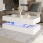 High‑Gloss LED Coffee Table with Storage – Modern Center Table