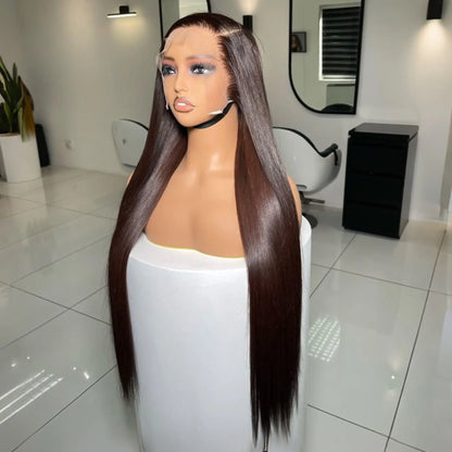 13×4×1 HD Transparent Lace Frontal Synthetic Wig (Straight · Black · Glueless · Daily &amp; Party Use)
