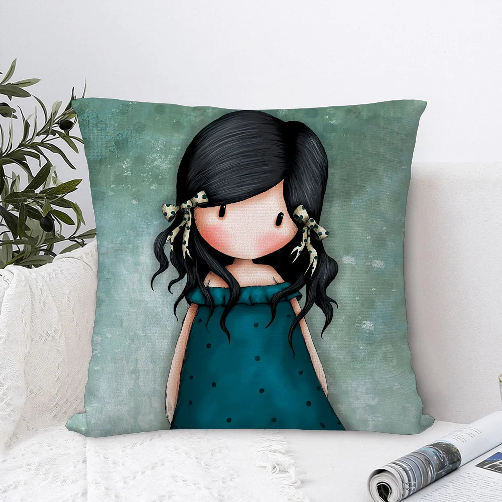 Santoro Gorjuss Plush Pillow Cover – Double‑Sided Decorative Cushion Case