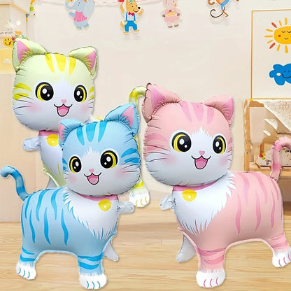 1pcs Cartoon Standing Cat Shape Foil Animal Balloon Baby Shower Birthday Party Decoration Wedding Valentine's Day Decor Balloons