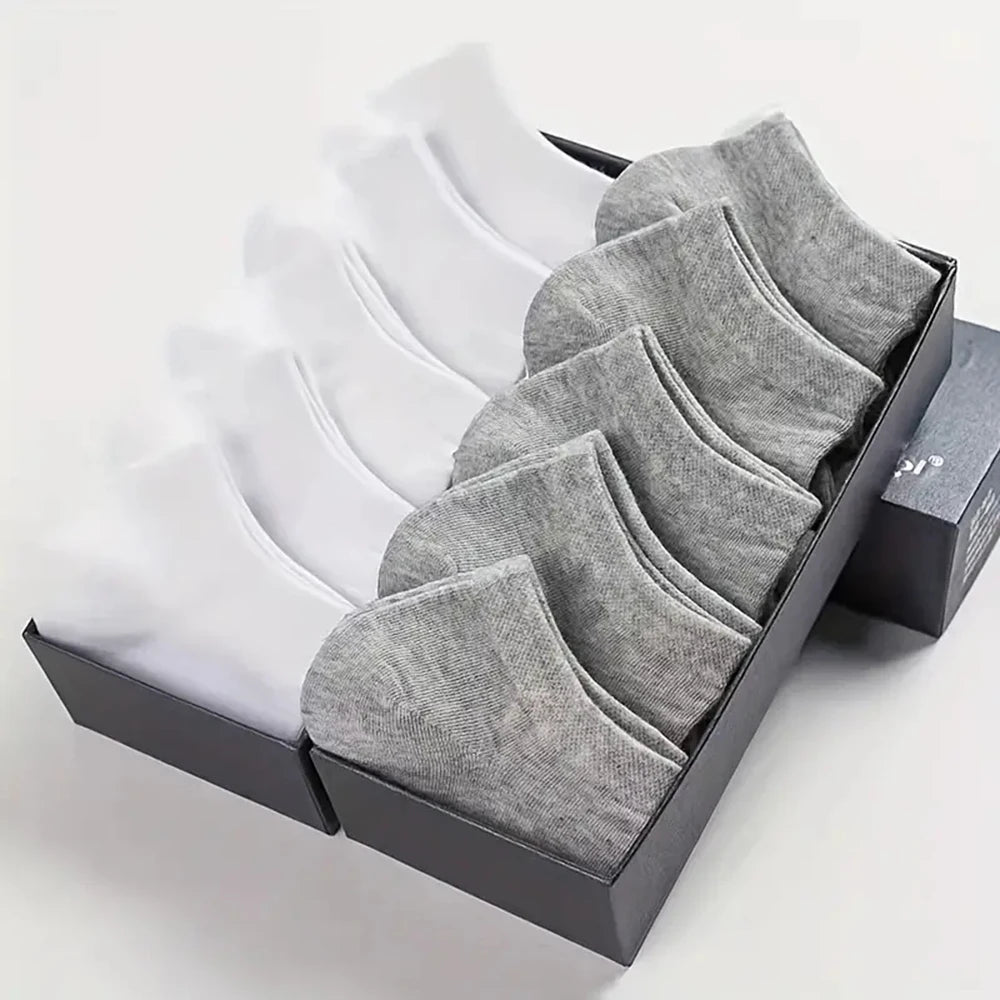 10/20/40 Pairs Men's Boat Socks Sweat Absorption Ankle