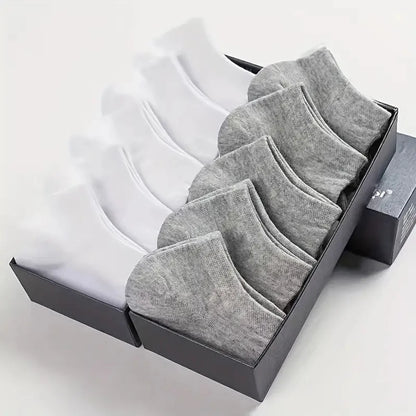 10/20/40 Pairs Men's Boat Socks Sweat Absorption Ankle