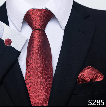 Silk Tie Pocket Squares Necktie Suit Accessories