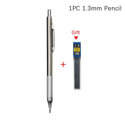 Full Metal Automatic Mechanical Pencil Set (0.3 -0.5 -0.7 -0.9 -1.3 -2.0mm)