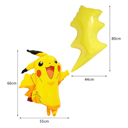Classical Pikachu Birthday Party Decoration Set (Backdrop · Balloons · Tableware · Kids Event Supplies)
