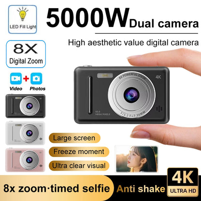 4K 50MP IPS CCD Camera – 2.4" Autofocus Vlogging Cam