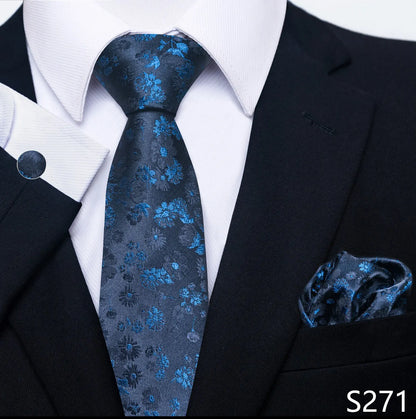 Silk Tie Pocket Squares Necktie Suit Accessories