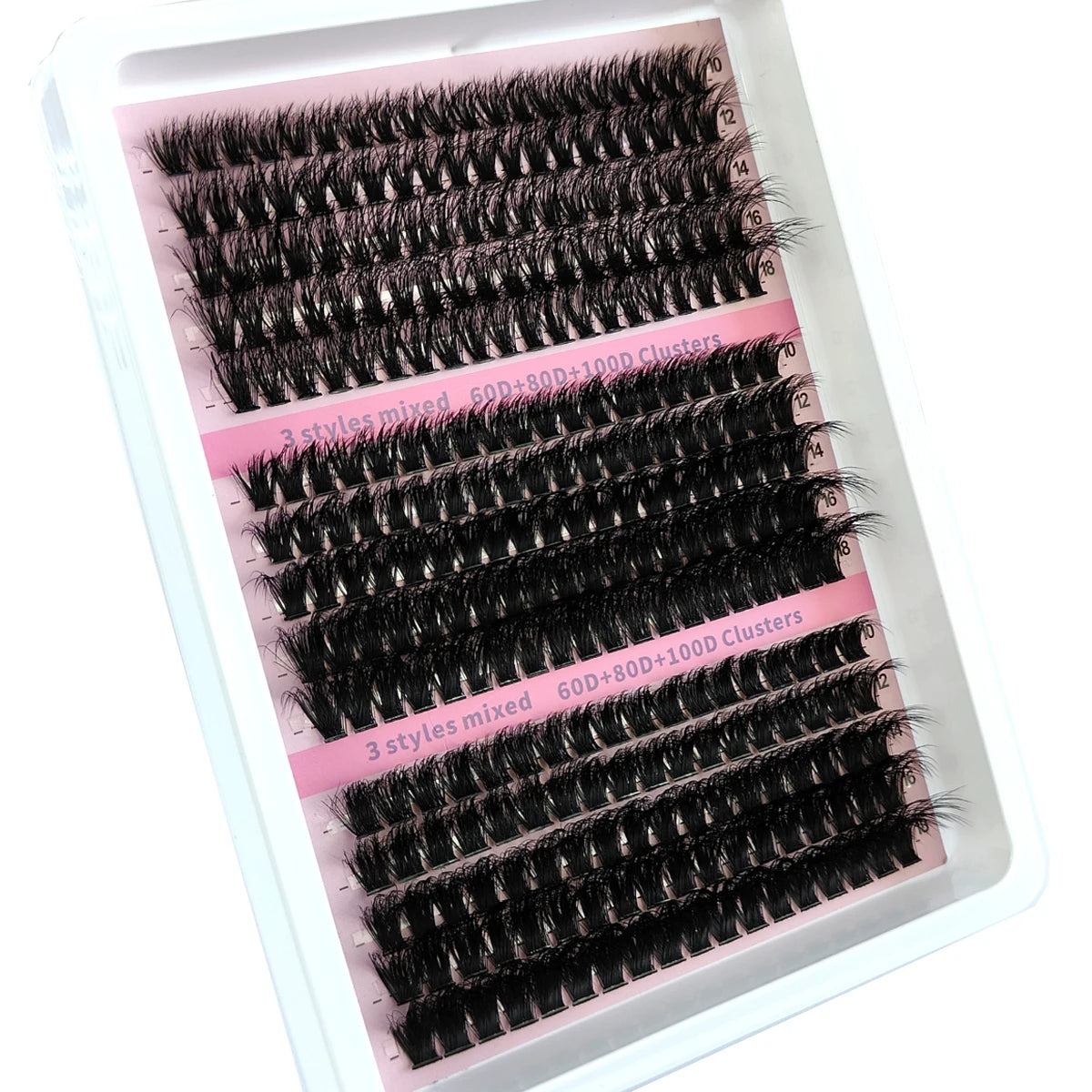 15 Rows DIY 5D Fluffy Lash 60D/80D/100D Thick Eyelash Clusters /Wispy Individual Lashes 10-20mm Cluster
