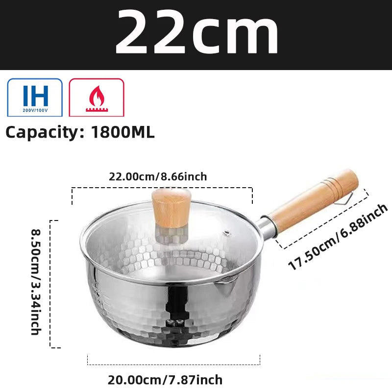 Professional Stainless Steel Saucepan with Lid