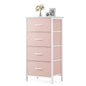 4‑Drawer Fabric Cabinet – Wood Top, Steel Frame