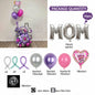 1set Mother's Day Decorations Balloon I Love You Mom Sliver Rose Gold Letter Aluminum Film Balloon Mothers Gifts Supplies Globos