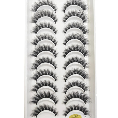 10 Pairs of Natural 3D Mink Lashes