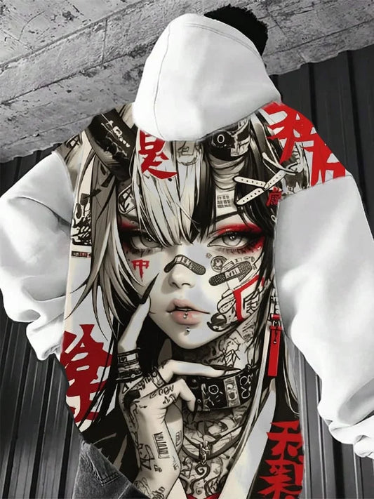 Japanese anime 3D Printing Hoodies Men Women Fashion Hip Hop Oversized Long sleeve Hoodie Sweatshirts Tracksuits Man Clothing