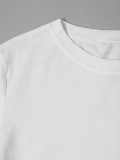 Letter & Chicken Print T-shirt, Casual Short Sleeve Crew Neck Top, Women's Clothing