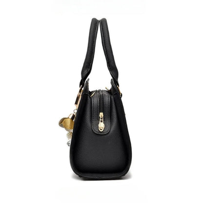 Women’s Large PU Shoulder Bag – Portable Bucket Crossbody Tote